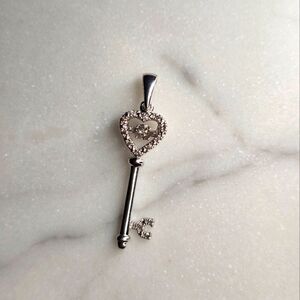 Genuine Diamond And 925 Heartbeat Pendant